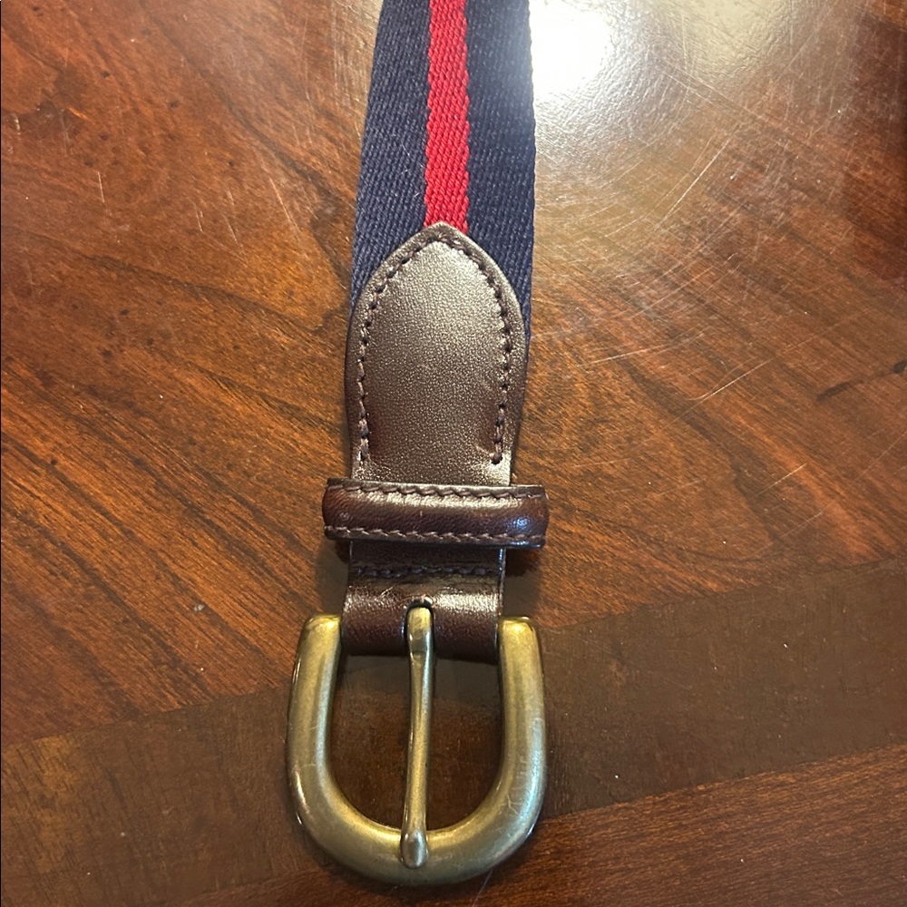 Brooks Brothers Navy and Red Big Kids Belt - Picture 2 of 7